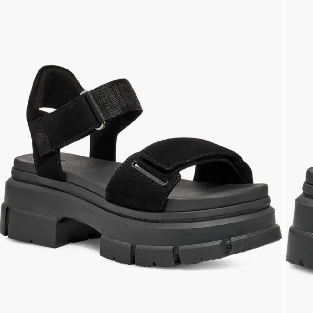 UGG Ashton Lug Sandal in Black (size 8.5)